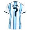 Argentina Rodrigo De Paul #7 Hjemmedrakt Kvinner VM 2026 Kortermet